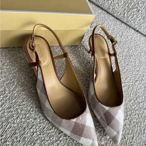 Michael Kors Slingback Heels brown and cream
